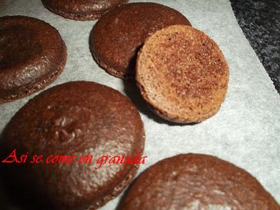 Macarons de chocolate Macarons de chocolate