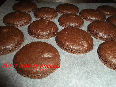 Macarons de chocolate Macarons de chocolate