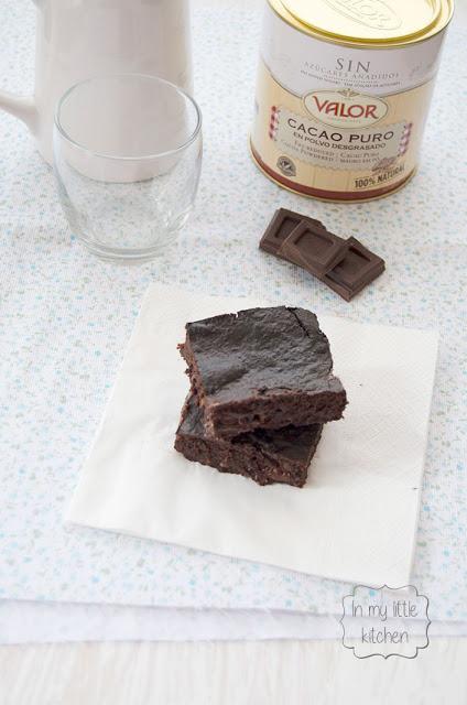 Brownie de plátano y chocolate