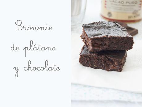Brownie de plátano y chocolate