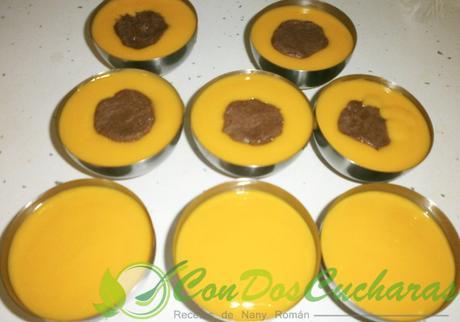 Semiesferas de mango y chocolate