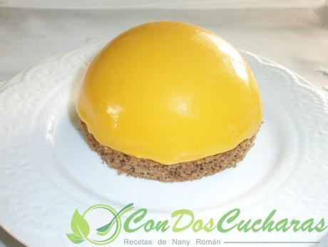 Semiesferas de mango y chocolate