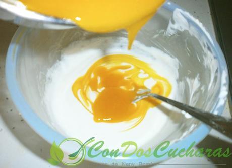 Semiesferas de mango y chocolate