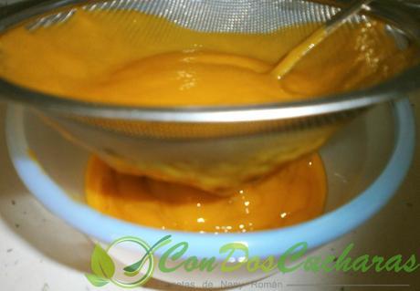 Semiesferas de mango y chocolate