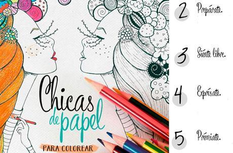 chicas papel para colorear