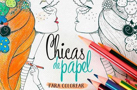 chicas papel para colorear