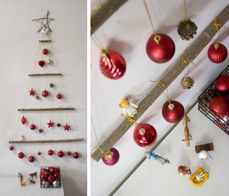 Diy árbol de navidad con ramas Diy árbol de navidad con ramas