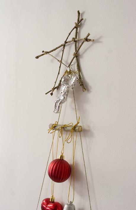 Diy árbol de navidad con ramas Diy árbol de navidad con ramas