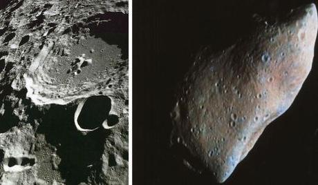 Luna y asteroide Gaspra