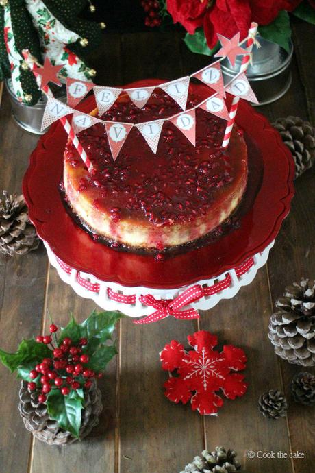 cheesecake navidad, Christmas cheesecake, speculoos, mazapan