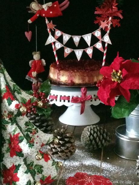 cheesecake navidad, Christmas cheesecake, speculoos, mazapan