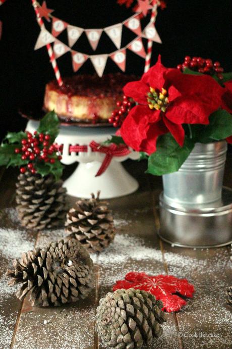 cheesecake navidad, Christmas cheesecake, speculoos, mazapan