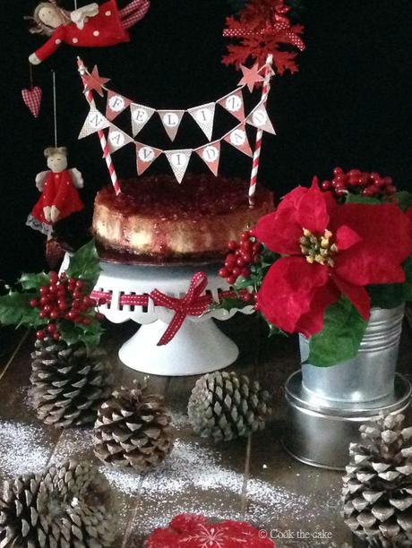 cheesecake navidad, Christmas cheesecake, speculoos, mazapan