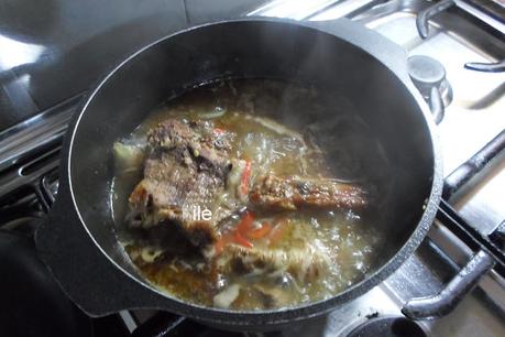 Carne asada encebollada