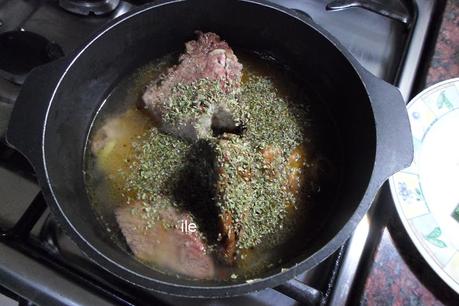 Carne asada encebollada