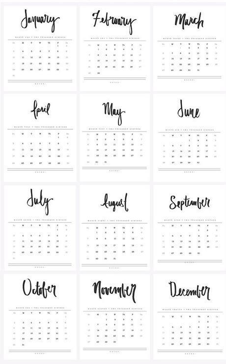 Calendarios 2016: gratuitos y listos para imprimir!