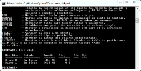 MS-DOS List Disk