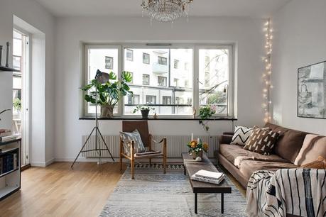 elementos arquitectonicos decoracion ladrillo visto decor contraste viejo nuevo deco decoración contrastes decoración salón nórdico pared ladrillo visto blog decoración nórdica decoración pisos pequeños vintage 