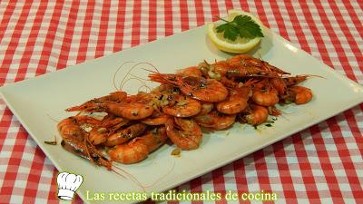 Gambas a la sidra