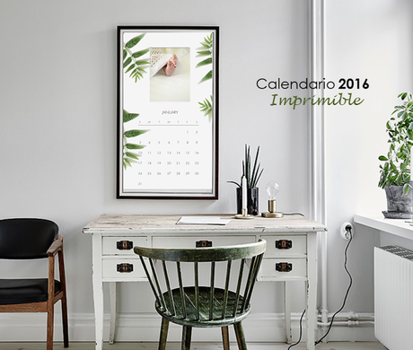 Calendario 2016 imprimible gratis