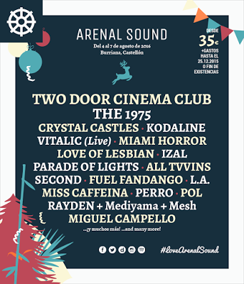 Arenal Sound 2016  Anuncia Nuevas Confirmaciones