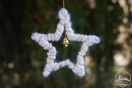 Una estrella de lana para el árbol de Navidad