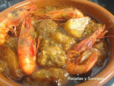 ALMÓNDIGAS DE CARNE Y GAMBAS