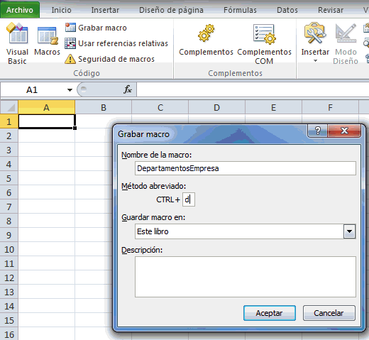 Crear una Macro en Excel