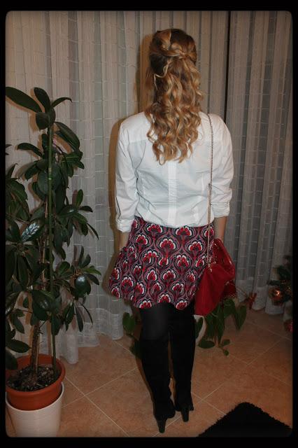 Red Print Skirt