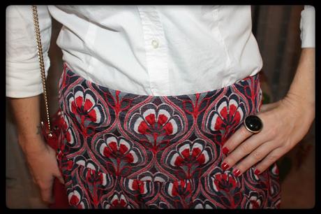 Red Print Skirt
