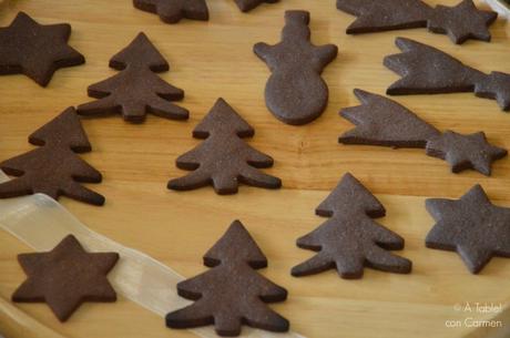 Galletas de Chocolate Especiadas y Feliz Navidad