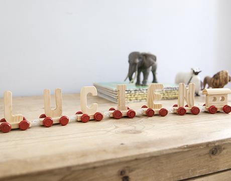 Wooden name train