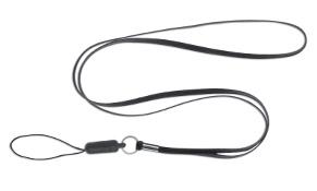 lanyard fino negro para pendrives personalizados