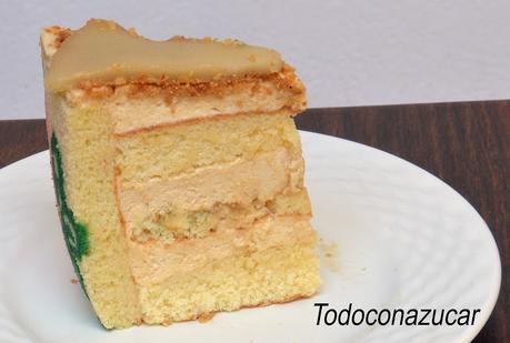 TARTA DE CUMPLEAÑOS DE TURRÓN, PRALÍN Y MAZAPÁN