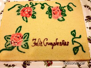 TARTA DE CUMPLEAÑOS DE TURRÓN, PRALÍN Y MAZAPÁN