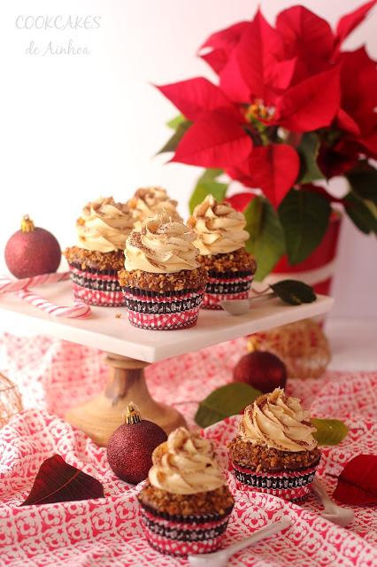 CUPCAKES DE FERRERO ROCHER, NUTELLA Y AVELLANA