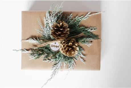 DIY: Una forma bonita y muy natural de envolver regalos para Navidad