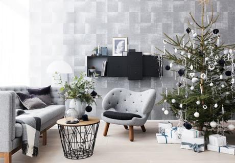 DECO | Un pequeño y precioso piso con la decoración navideña en blanco y negro