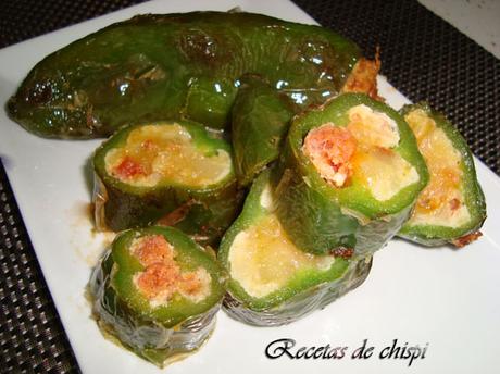 PIMIENTO RELLENO DE TORTILLA CON CHORIZO
