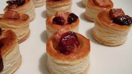 Mini Volovanes de Foie y Manzana Caramelizada