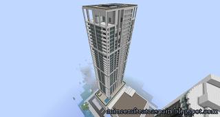 Réplica Minecraft del rascacielos Ten Museum Park de Miami, Florida, Estados Unidos.