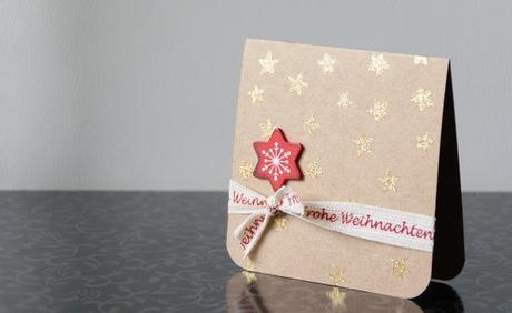 Tarjetas de Navidad. Con lazos y botones