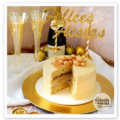 NAVIDAD 2015 (III): TARTA DE CAVA Y UVAS / CHRISTMAS 2015 (III): GRAPE AND CHAMPAGNE LAYER CAKE