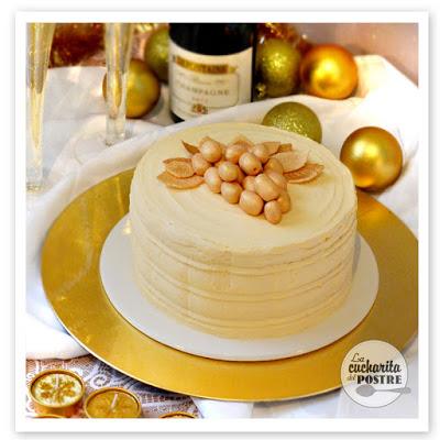 NAVIDAD 2015 (III): TARTA DE CAVA Y UVAS / CHRISTMAS 2015 (III): GRAPE AND CHAMPAGNE LAYER CAKE