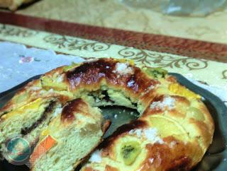 Roscón de reyes con relleno y sin relleno