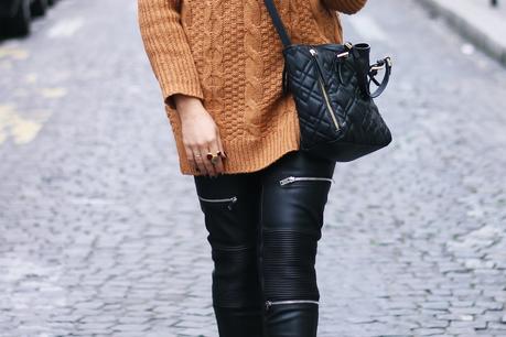 Pantalón cuero + Jersey lana