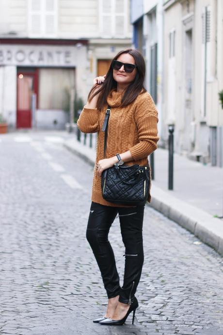 Pantalón cuero + Jersey lana