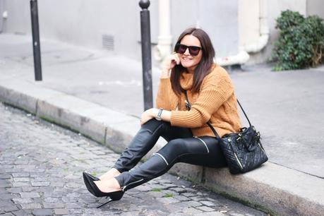 Pantalón cuero + Jersey lana