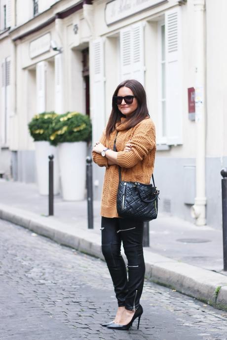 Pantalón cuero + Jersey lana