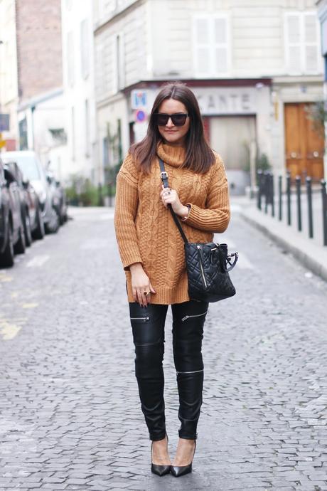 Pantalón cuero + Jersey lana